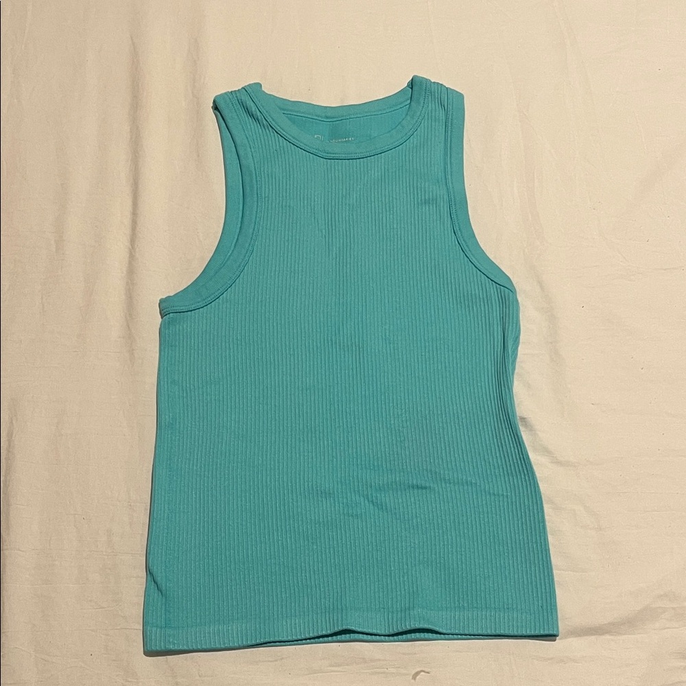Teal Ribbed Tank Top